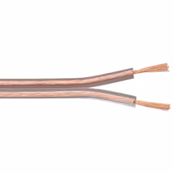 Microconnect AUDSPEAKER7-100, Mâle, Mâle, Aluminium cuivré (CCA), 100 m, Transparent