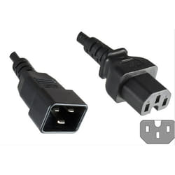 Microconnect PE152018 câble électrique Noir 1,8 m Coupleur C20 Coupleur C15