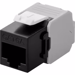 Microconnect KEYSTONE-16, Plat, Noir, RJ-45, Cat6a, 4 g, 201 mm