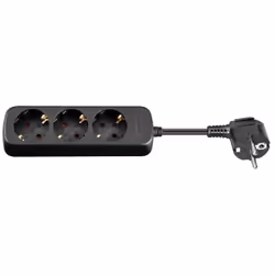 Microconnect GRU003B-WOS, 1,5 m, Intérieure, Type F, Type F, Noir, 3 sortie(s) CA