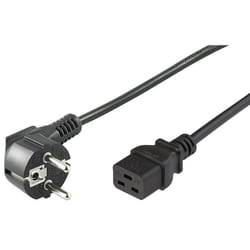 Microconnect PE07719005 câble électrique Noir 0,5 m CEE7/7 Coupleur C19