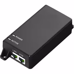 Microconnect POEINJ-60W-UK, Gigabit Ethernet, 1000 Mbit/s, IEEE 802.3af, Cat5, Noir, Sur-courant