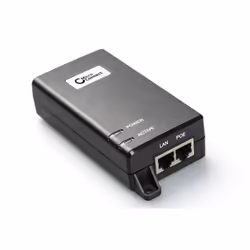 Microconnect POEINJ-60W, Gigabit Ethernet, 1000 Mbit/s, IEEE 802.3af, Cat5, Noir, Sur-courant