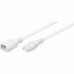 Microconnect PE040610W, 1 m, Coupleur C14, Coupleur C13, H05VV-F, 250 V, 2.5 A