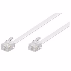 Microconnect MPK191W, 15 m, RJ-11, RJ-11, Blanc, Mâle, Mâle