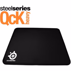 Steelseries QcK, Noir, Monochromatique, Caoutchouc, Silicone, Base antidérapante, Tapis de souris de jeu