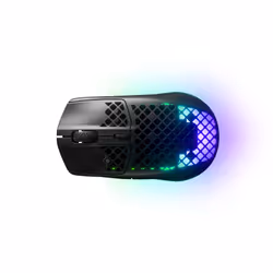 Steelseries Aerox 3, Droitier, Optique, RF sans fil + Bluetooth, 18000 DPI, 1 ms, Noir