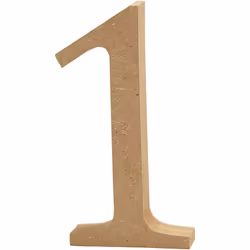 Creativ Company Chiffre, 1, Chiffre décorative, Bois, Bois, 130 mm, 1 pièce(s)