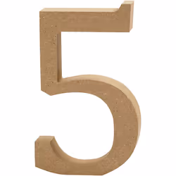 Creativ Company Chiffre, 5, Chiffre décorative, Bois, Bois, 130 mm, 1 pièce(s)