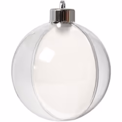 Creativ Company 52141, Boules de décoration de noël, Plastique, Transparent, 5 pièce(s), Ampoule, 80 mm