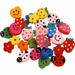 Creativ Company Shaped wooden beads Mélange de perles Bois Multicolore - Vue supplémentaire 4