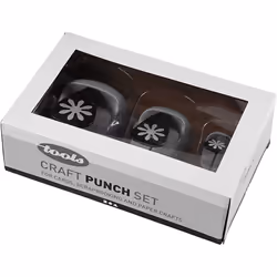 Creativ Company Craft Punch Set Pochoir de perforation Noir, Gris
