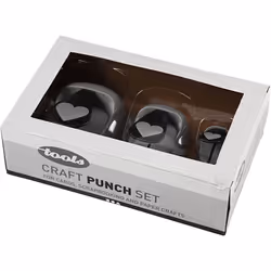 Creativ Company 112930, Pochoir de perforation, Noir, Gris, Papier, 240 g/m², 3 pièce(s)