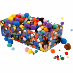 Creativ Company 51890, pompons décoratifs, Couleurs assorties, 720 pièce(s)