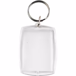 Creativ Company 51268, Porte-clés, Argent, Transparent, Acrylique, Métal, Rectangle, Tous, unisexe