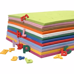 Creativ Company EVA chiffres & lettres en mousse, Ensemble de lettres et chiffres décoratifs, Multicolore, 20 mm, 24 pièc ...