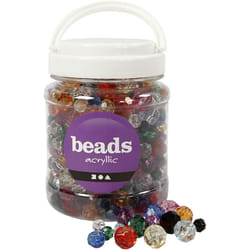 Creativ Company Faceted Bead Mix Mélange de perles Acrylique Multicolore