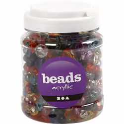 Creativ Company Faceted Bead Mix Mélange de perles Acrylique Multicolore