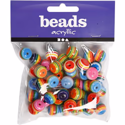 Creativ Company 699841, Résine, Multicolore, Mélange de perles, 50 pièce(s)