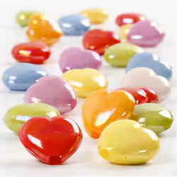 Creativ Company 697020 cordon Perle en forme de cœur Plastique Multicolore