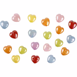 Creativ Company 697020 cordon Perle en forme de cœur Plastique Multicolore