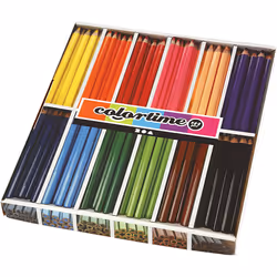 Creativ Company 38080, Beige, Noir, Bleu, Marron, Vert, Citron vert, Marine, Orange, Rose, Rouge, Violet, Jaune, 144 pièce(s)