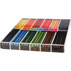 Creativ Company 38080 crayon de couleur Beige, Noir, Bleu, Marron, Vert, Citron vert, Marine, Orange, Rose, Rouge, Violet, Jaune 144 pièce(s)