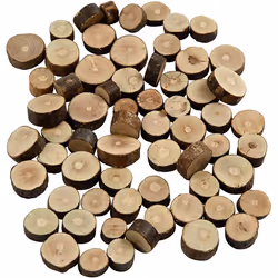 Creativ Company 502150, Bloc de bois transformé brut, Bois, Rond, 230 g