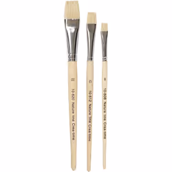Creativ Company 100263, Set de pinceaux, Pinceau plat, Poils de porc, 3 pièce(s)