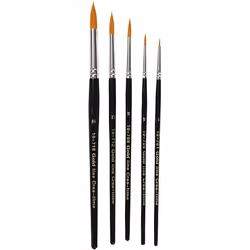 Creativ Company Gold Line, Set de pinceaux, Brosse ronde, Nylon, 5 pièce(s)