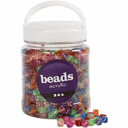 Creativ Company 61786, Plastique, Multicolore, Perle carrée, 1070 pièce(s)