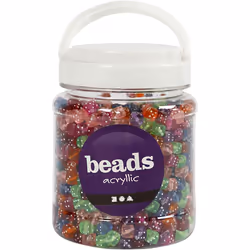 Creativ Company 61786 perle Perle carrée Plastique Multicolore 1070 pièce(s)