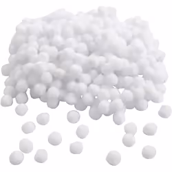 Creativ Company 51854, pompons décoratifs, Blanc, Rond, 1 cm, 450 pièce(s)