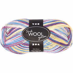 Creativ Company 41317, Etui, Violet, Blanc, Nylon/Laine, 200 m, 30 °C, 50 g