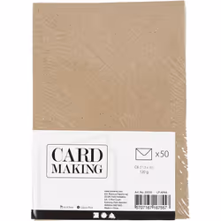 Creativ Company 20530 enveloppe C6 (114 x 162 mm) Naturel 50 pièce(s)