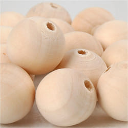 Creativ Company 566680 perle Perle ronde Bois Bois naturel 14 pièce(s)