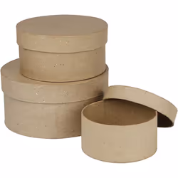 Creativ Company 263700, Boîte de rangement, Naturel, Rond, Papier, Monochromatique, Universel