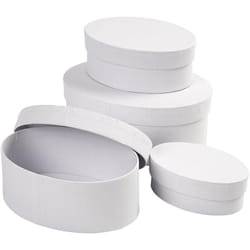 Creativ Company 264030 Boîte de rangement Ovale Blanc