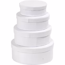 Creativ Company 264030 Boîte de rangement Ovale Blanc