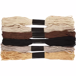 Creativ Company 412730, Artisanat, Multicolore, Coton, 8 m, 1 mm, 6 pièce(s)