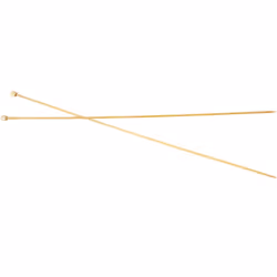 Creativ Company 42299, Aiguille à tricoter à pointe unique, Bambou, Bambou, 350 mm, 2,5 mm, 2 pièce(s)