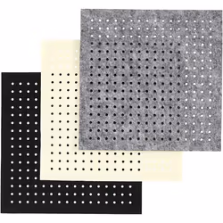 Creativ Company 45208, Feutrine, Beige, Noir, Gris, Monochromatique, 12 pièce(s), 200 mm, 200 mm