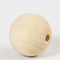 Creativ Company 56676 perle Perle ronde Bois Bois naturel 6 pièce(s)