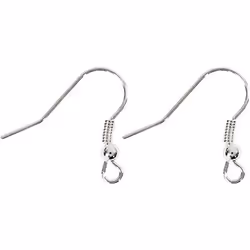 Creativ Company Ohrring 18 mm 10 Stück, Boucle d’oreille, Argent, Métal, 10 pièce(s), 18 mm