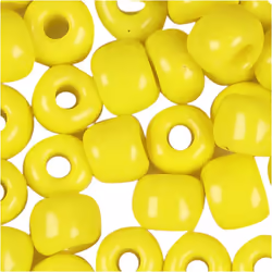 Creativ Company 682011 perle Perle en forme de graine Verre Jaune