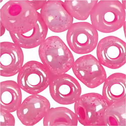 Creativ Company 682321 perle Perle en forme de graine Verre Rose