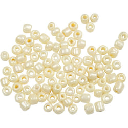 Creativ Company 682731 perle Perle en forme de graine Verre Ivoire