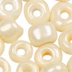 Creativ Company 682731 perle Perle en forme de graine Verre Ivoire