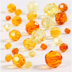 Creativ Company 618861 perle Mélange de perles Acrylique Jaune 170 pièce(s)