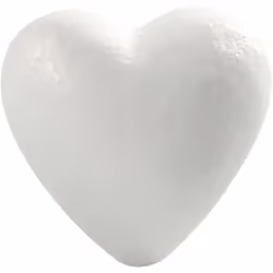 Creativ Company Coeurs en polystyrène, Kit de loisirs créatifs pour enfants, Polystyrène, Blanc
